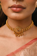 Hemlata Antique Choker Set - Ruby