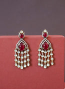 Bhavini Statement Earrings - Ruby