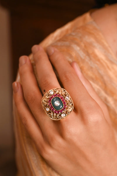 Maanya Adjustable Antique Ring