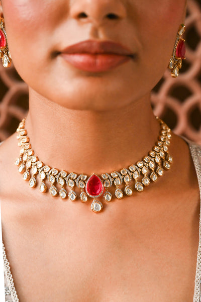 Nyshka Polki Kundan Necklace Set