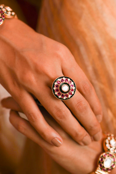 Meena Kundan Ring