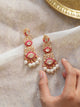Anaya Kundan Earrings - Ruby