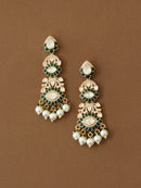 Anaya Kundan Earrings - Green