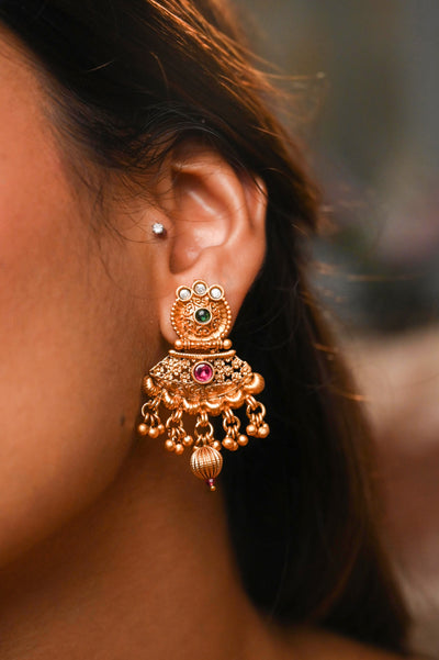 Vidhura Temple Earrings