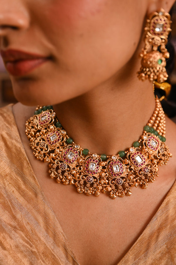 Naimisha Antique Necklace Set