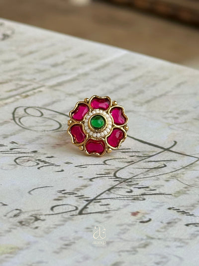 Hiya Ruby Lotus Ring