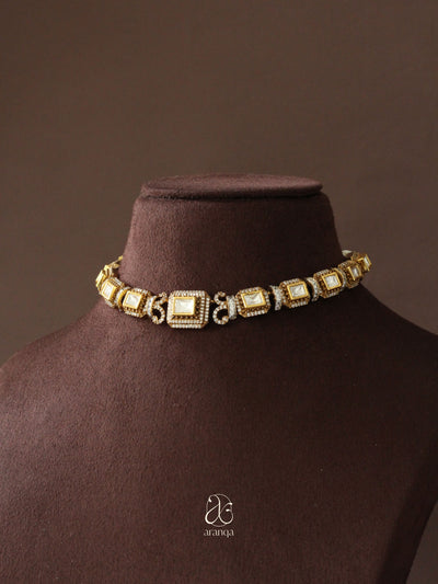 Lara Victorian Kundan Set- White