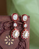 Neravi Meenakari Drop Earrings - Red