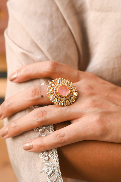 Nayana Polki Kundan Adjustable Ring