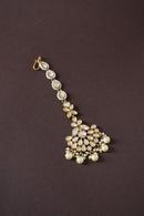 Aaradhya Kundan Maangtika - White