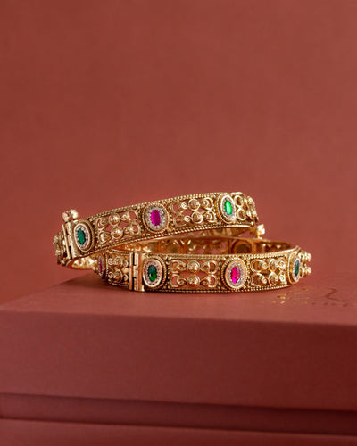 Zehraani Antique Openable Bangles - Set of 2