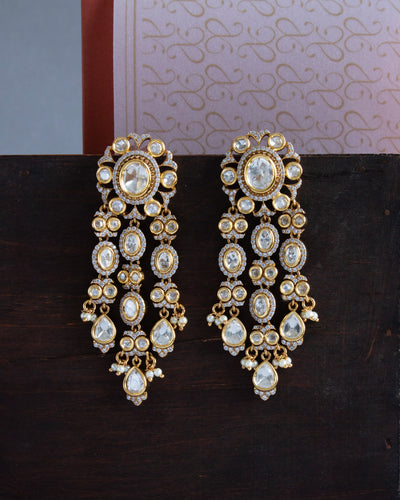 Rayvi Kundan Statement Earrings