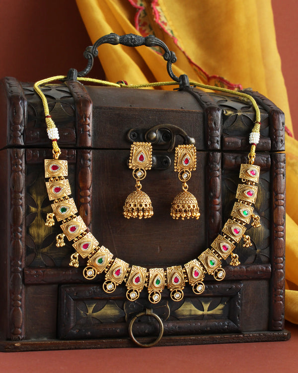 Nimra Antique Multicoloured Necklace Set