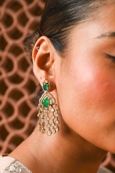Bhavini Statement Earrings - Green