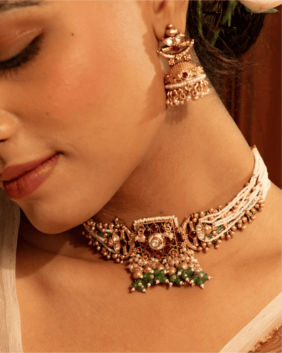 Tarini Antique Pearl Choker Set