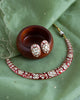 Alyra Hasli Meenakari Kundan Necklace Set- Red