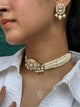 Gunika Gold-Plated Polki Choker Set- White