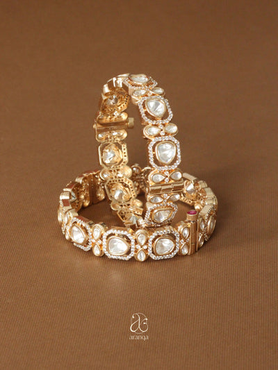 Shreya Kundan Statement  Openable Bangles - Set Of 2