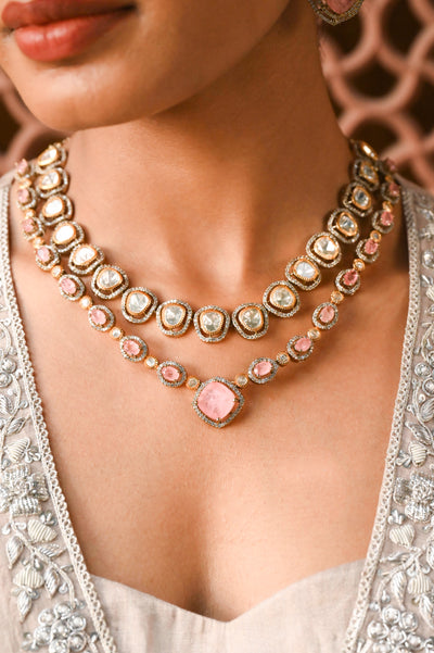 Suvarni Polki Kundan Necklace Set