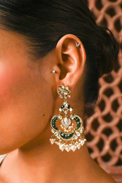 Ruvika Polki Kundan Earrings