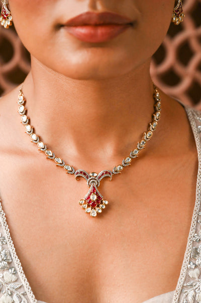 Ruhika Polki Kundan Necklace Set