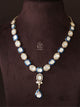 Naaz Kundan Pendant Necklace Set- Blue