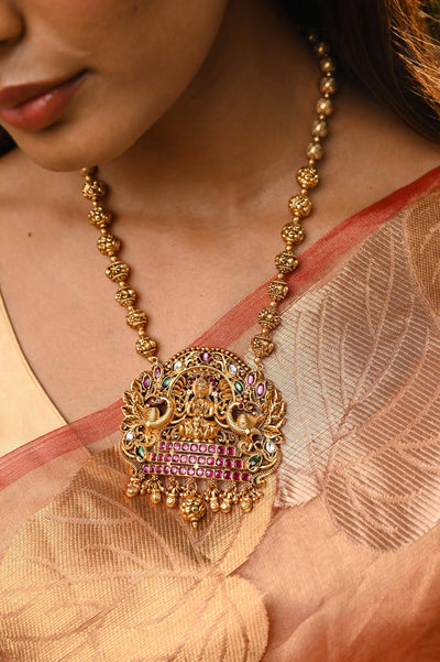 Pavitra Temple Goddess Pendant Necklace Set