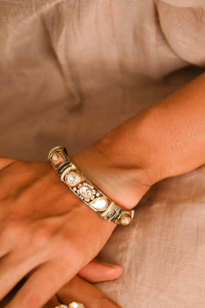 Ivira Polki Kundan Openable Bangle- Set of 2