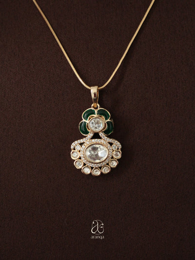 Mihika Meenakari Kundan Pendant Set