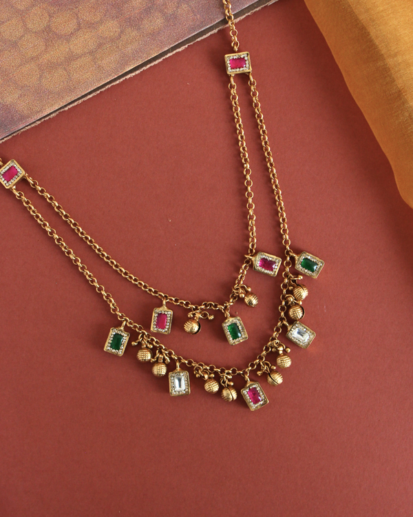 Ahalya Antique Layered Chain Set