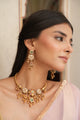 Sharvika Hasli Antique Necklace Set with Earrings