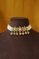 Ellira Choker Necklace Set- White