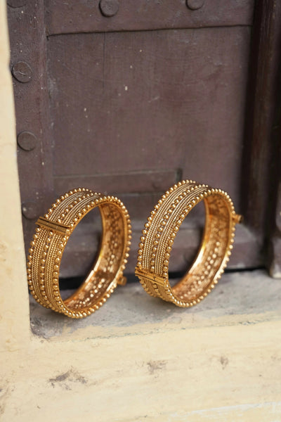 Charita Temple Openable Bangles - Set of 2
