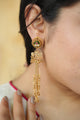 Zayna Teardrop Shoulder Duster Antique Earrings