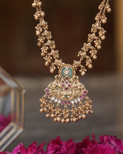 Gayatri Antique Long Pendant Set
