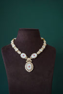 Avyani Mother of Pearl Necklace Set - Ruby