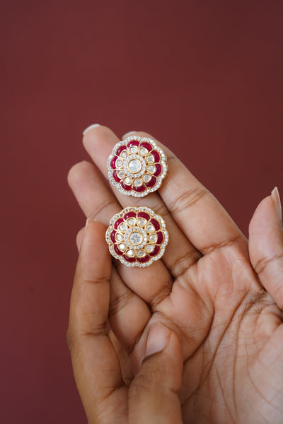 Neeta Kundan Floral Studs
