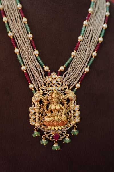 Induma Temple Goddess Pendant Necklace Set