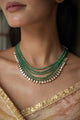 Devyani Kundan Layered Short Mala - Mint