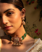 Aarna Antique Emerald Choker Set