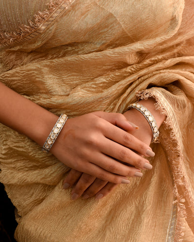 Vaani Victorian Kundan Openable Bangles - Set of 2