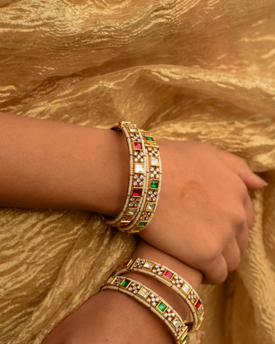 Munira Kundan  Openable Bangles - Set of 2