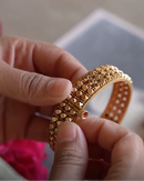 Aarvini Golden Openable Bangles - Set of 2