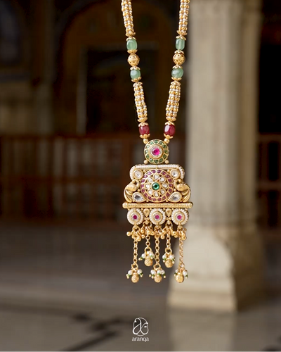 Raunika Antique Long Necklace Set