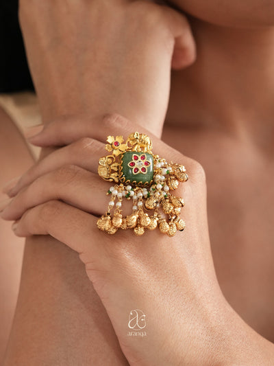 Anuya Elephant Statement Adjustable Ring